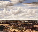 An Extensive Landscape with a Road by a Ruin by Philips Koninck